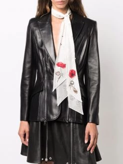 Alexander McQueen Skull-print skinny scarf