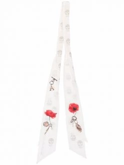 Alexander McQueen Skull-print skinny scarf
