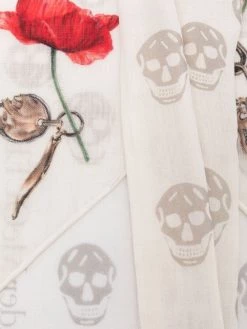 Alexander McQueen Skull-print skinny scarf