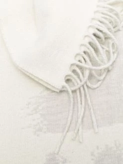 Alexander McQueen logo-print frayed scarf