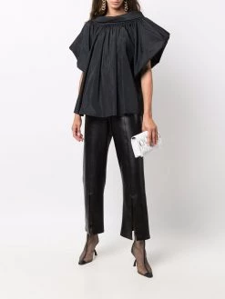 Alexander McQueen gathered puff-sleeve blouse