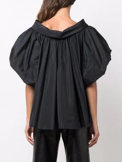 Alexander McQueen gathered puff-sleeve blouse