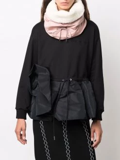 Alexander McQueen reversible logo-print shearling scarf