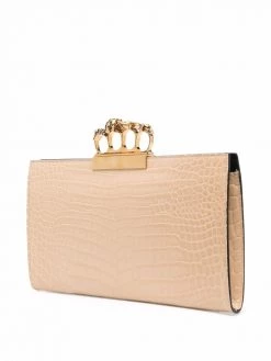 Alexander McQueen embossed knuckleduster clutch bag