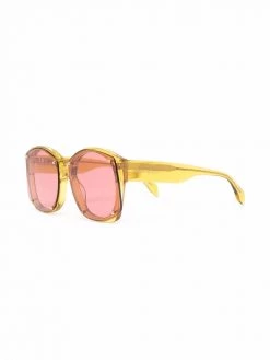 Alexander McQueen oversized round-frame sunglasses