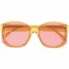 Alexander McQueen oversized round-frame sunglasses