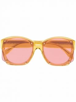 Alexander McQueen oversized round-frame sunglasses