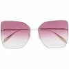 Alexander McQueen square-frame pink-tinted sunglasses