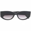 Alexander McQueen oval-frame logo-print sunglasses