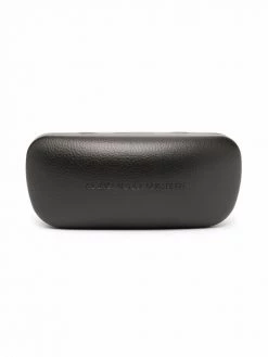 Alexander McQueen oval-frame logo-print sunglasses