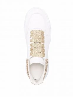 Alexander McQueen Court glitter-counter sneakers