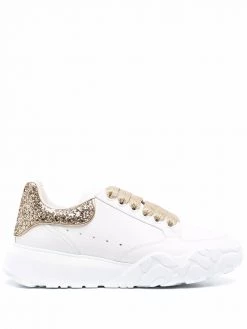 Alexander McQueen Court glitter-counter sneakers