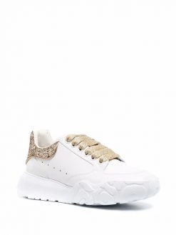 Alexander McQueen Court glitter-counter sneakers