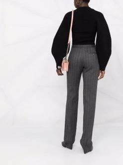 Alexander McQueen pinstripe tailored-cut slim trousers