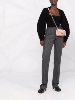 Alexander McQueen pinstripe tailored-cut slim trousers