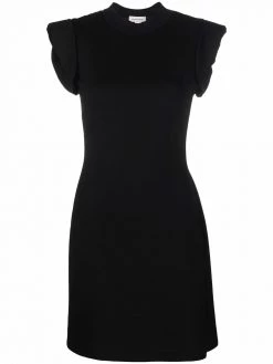 Alexander McQueen logo-print structured dress