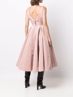 Alexander McQueen zip-detail flared dress