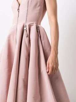 Alexander McQueen zip-detail flared dress