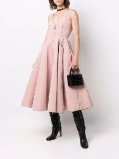 Alexander McQueen zip-detail flared dress