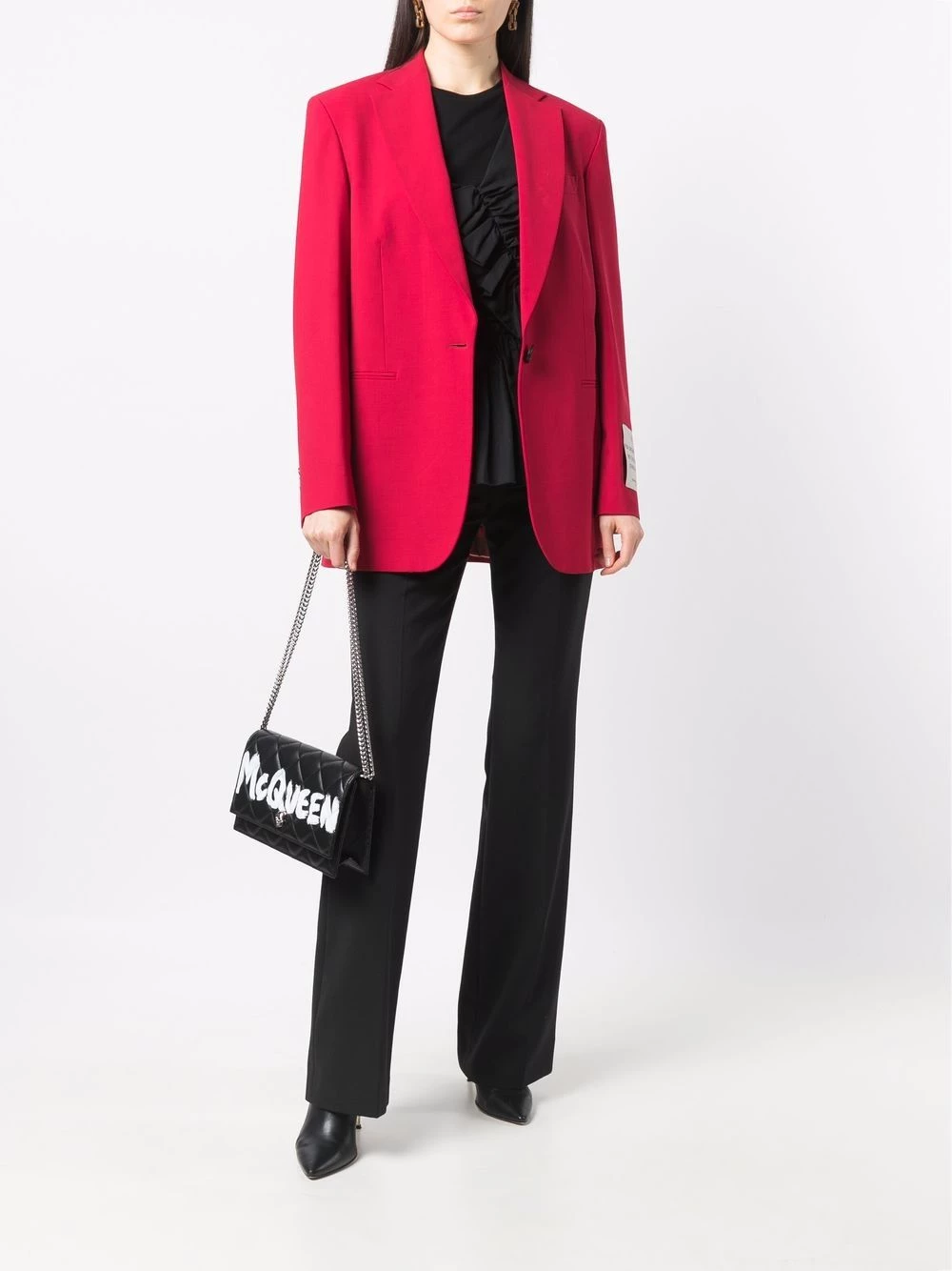 Flash Sale 😉 Alexander McQueen Logo print quilted finish shoulder bag 🎁 2 Alexander McQueen logo-print quilted-finish shoulder bag