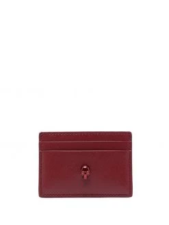 Alexander McQueen skull leather card case
