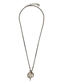 Alexander McQueen logo-pendant cable-link necklace