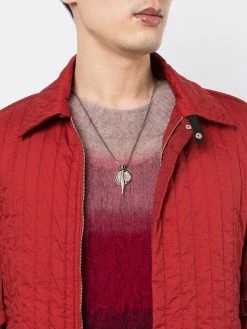 Alexander McQueen logo-pendant cable-link necklace