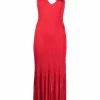 Alexander McQueen V-neck knitted midi dress
