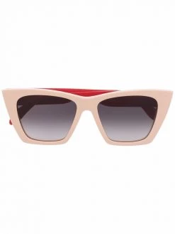 Alexander McQueen logo-print square-frame sunglasses