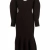 Alexander McQueen peplum hem ribbed-knit dress