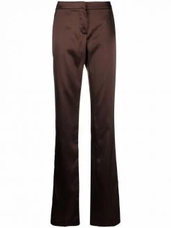 Alexander McQueen glossy finish straight-legged trousers