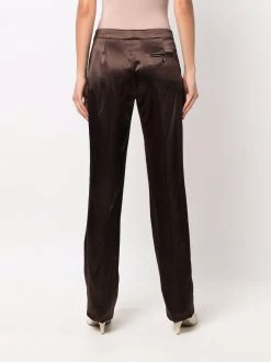 Alexander McQueen glossy finish straight-legged trousers
