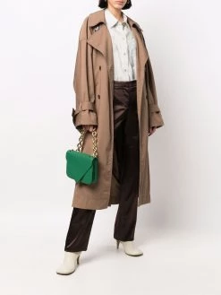 Alexander McQueen glossy finish straight-legged trousers