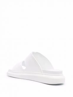 Alexander McQueen engraved-logo open-toe sandals