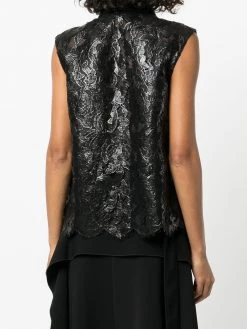 Alexander McQueen sleeveless lace shirt