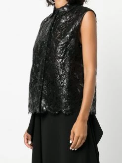 Alexander McQueen sleeveless lace shirt