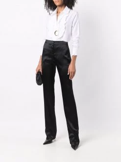 Alexander McQueen high-waisted straight leg trousers