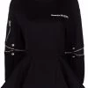Alexander McQueen zip-detailed peplum sweatshirt