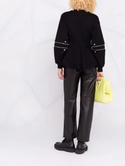 Alexander McQueen zip-detailed peplum sweatshirt