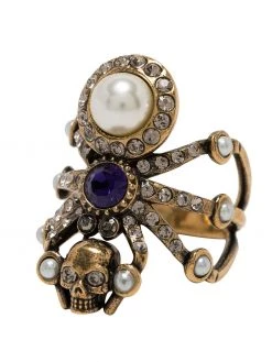 Alexander McQueen crystal spider ring