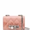 Alexander McQueen mini Jewelled Graffiti-logo print satchel