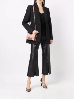 Alexander McQueen mini Jewelled Graffiti-logo print satchel