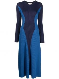 Alexander McQueen colour-block wool dress