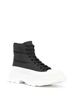 Alexander McQueen padded-ankle lace-up boots