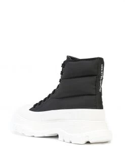 Alexander McQueen padded-ankle lace-up boots