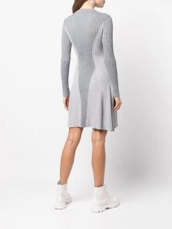 Alexander McQueen stretch-knit flared minidress