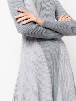 Alexander McQueen stretch-knit flared minidress