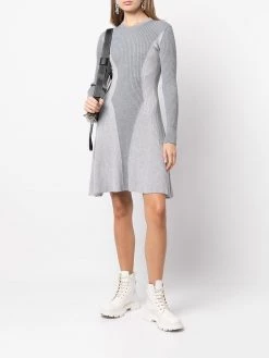 Alexander McQueen stretch-knit flared minidress
