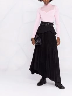 Alexander McQueen sweetheart neckline cashmere jumper