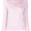 Alexander McQueen sweetheart neckline cashmere jumper